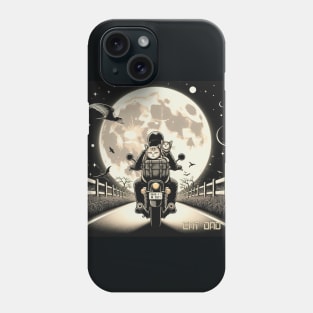 Motorbiker and Cat Dad Adventure Duo Phone Case