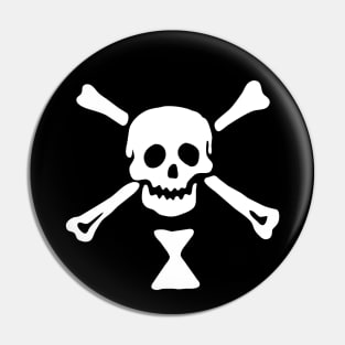 Pirate Flag - French Pirate Emanuel Wynn - Skull Jolly Roger Flag Pin