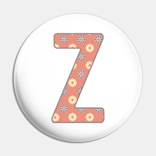 MONOGRAM LETTER Z PINK FLORAL TYPOGRAPHY DESIGN Pin