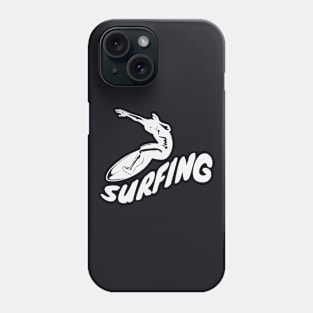 Surfer on Surfboard Phone Case