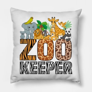 Zookeeper Costume Zebra Wild Print African Animal Keeper Pillow