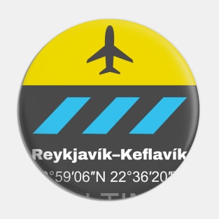 Reykjavik Keflavik KEF airport Pin