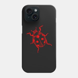 Ladybug Neon Red Insect Black Design Art Phone Case