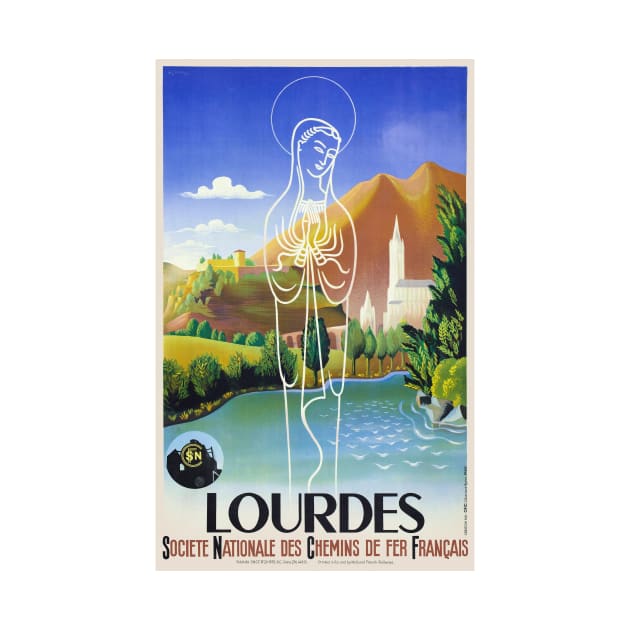 Lourdes France Vintage Poster 1939 by vintagetreasure