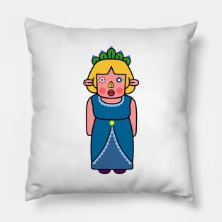 Woman wearing a fancy dress Pillow