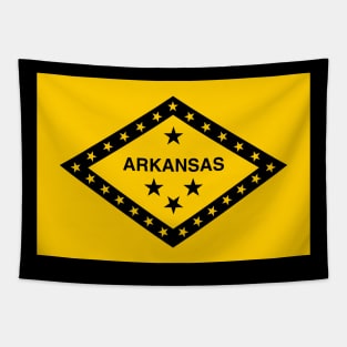 Golden and Black Flag Arkansas - Libertarian Black and Yellow Symbol Tapestry