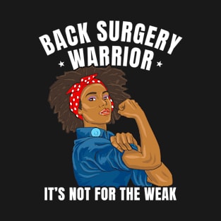 Back Surgery Warrior African American Women Black T-Shirt