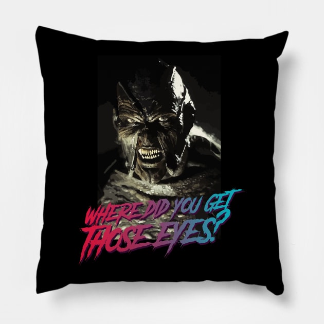 Jeepers Creepers: Where did you get those eyes? Pillow by petersarkozi82@gmail.com