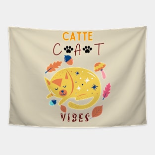 Catte Cat Vibes Tapestry