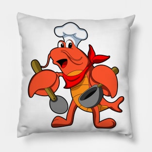 Lobster as Chef with Wooden spoon Pillow