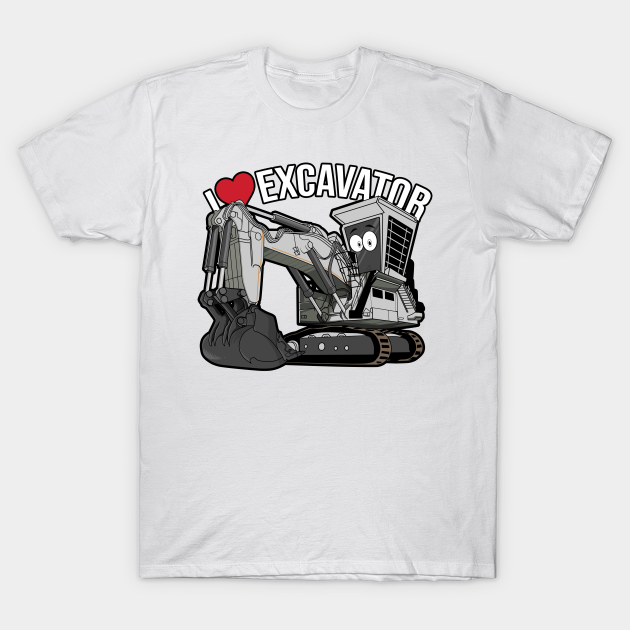 I LOVE EXCAVATOR KAWAII - Excavator - T-Shirt