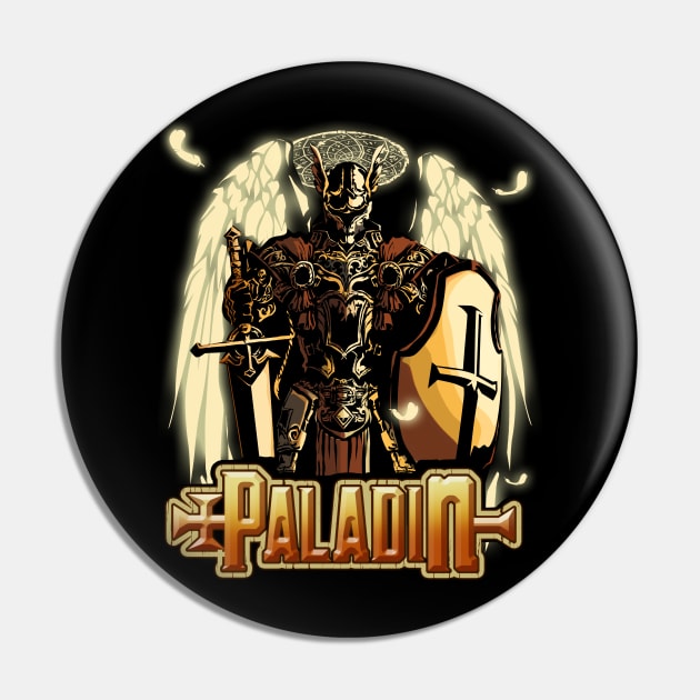 Paladin Dungeons RPG Tabletop RPG D20 Roleplaying Gamer Pin by TheBeardComic