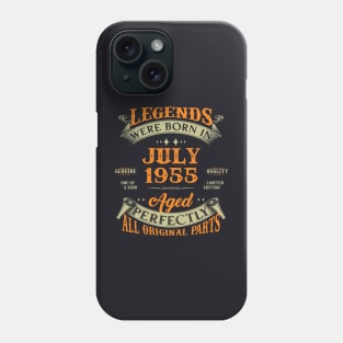 68th Birthday Gift Legends Born In July 1955 68 Years Old Phone Case