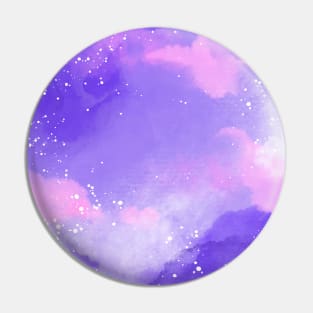 Starry Night Galaxy Pink Purple Abstract Pin