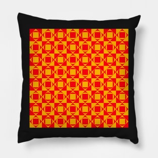 orange and red abstract geometrical pattern Pillow