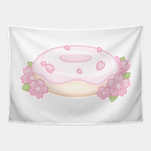 Cherry Blossom Glazed Donut Tapestry