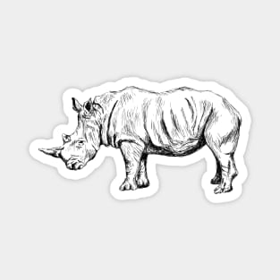 Rhinoceros Print Magnet