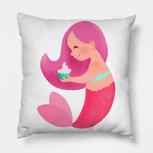 Mermaid with Cupcake Pillow