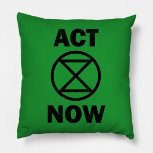 ACT NOW Extinction Rebellion Pillow