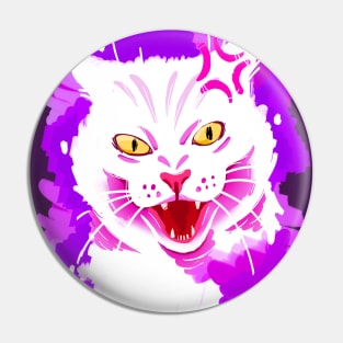 AMGRY CAT Pin