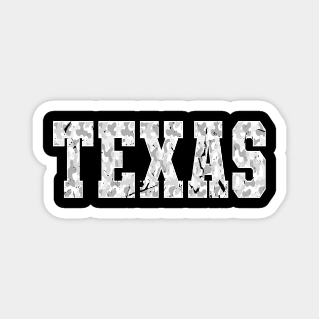 Distressed Camo Texas Magnet by Humbas Fun Shirts