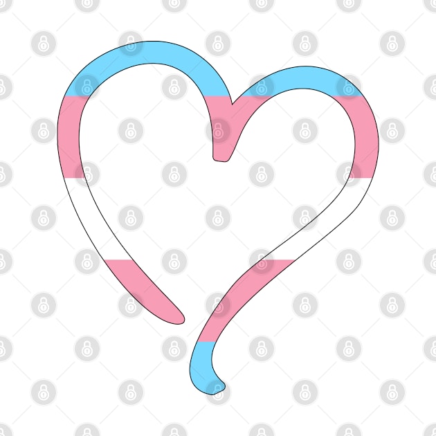 Transgender Flag Heart by valentinahramov