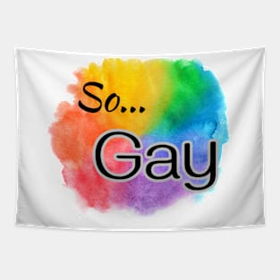 So Gay Rainbow Cloud Tapestry