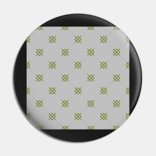 Diamond pattern on a putty colored background with interlocking olive green motif. A simple, classy, no fuss design. Pin