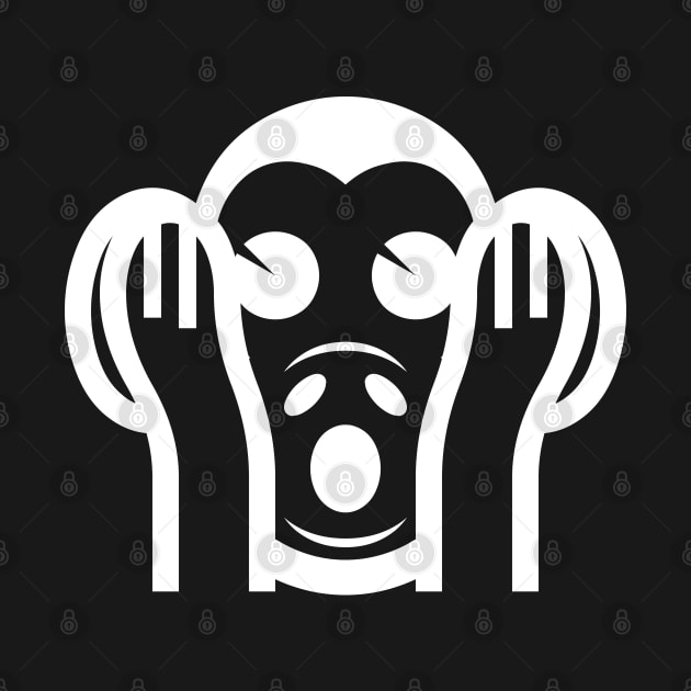 3 Wise Monkeys Kikazaru 聞かざる Hear NO Evil Emoji by tinybiscuits