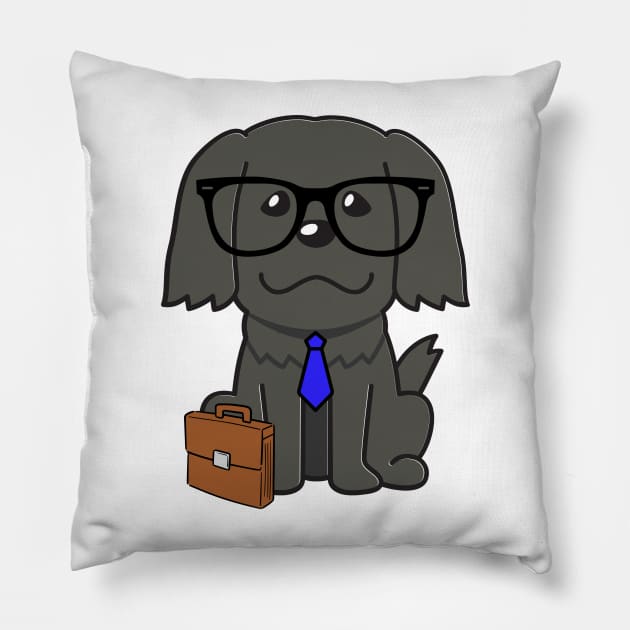 Funny dog is on the way to work Pillow by Pet Station