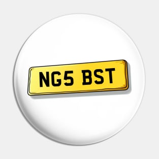 NG5 BST - Bestwood Number Plate Pin