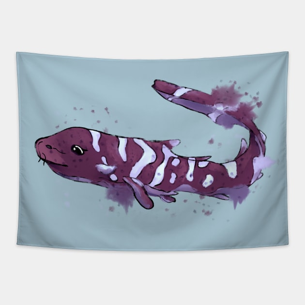 Cute baby - zebra shark Tapestry by Antiope