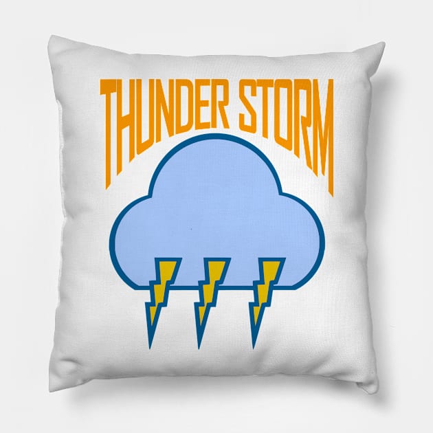 THUNDERSTORM Pillow by Tees4Chill