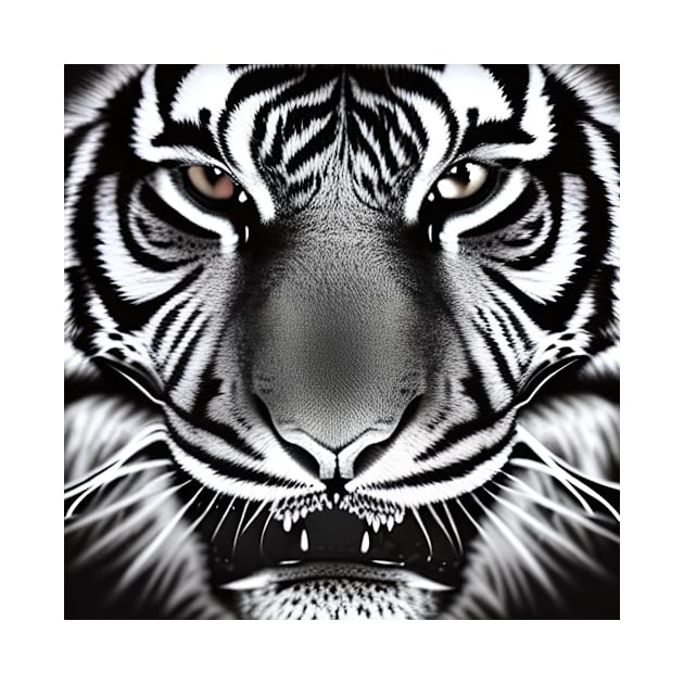 Tiger Screen Portrait Of Wildlife by ShopSunday