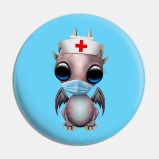 Cute Baby Purple Dragon Nurse Pin