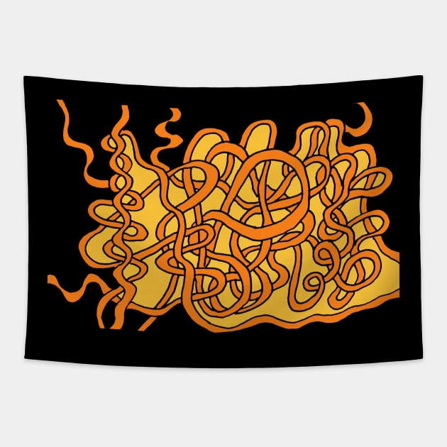 Spaghetti in Tomato Sauce Tapestry by Michelle Le Grand