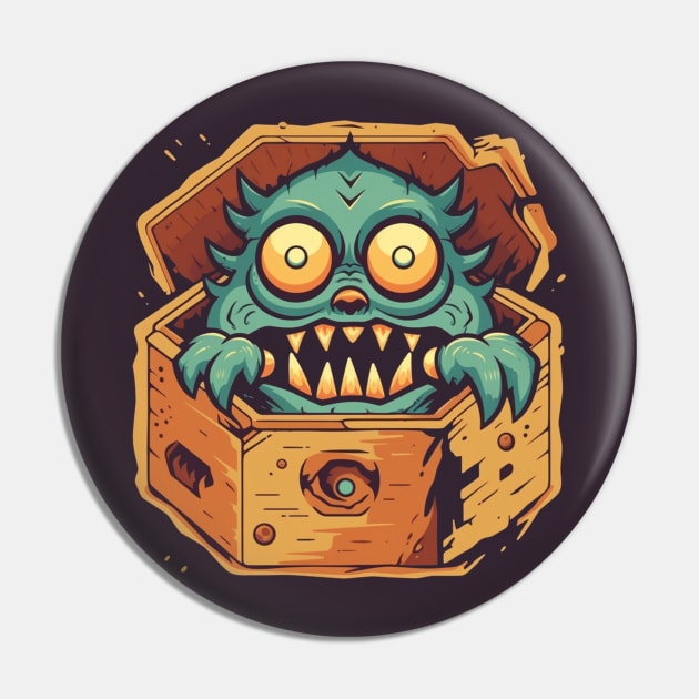 Treasure chest Monster Pin by Flowerandteenager