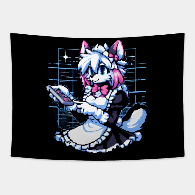 anthro gamer Tapestry by vaporgraphic