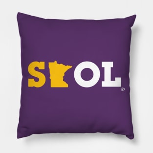 Block Script "State SKOL" Pillow