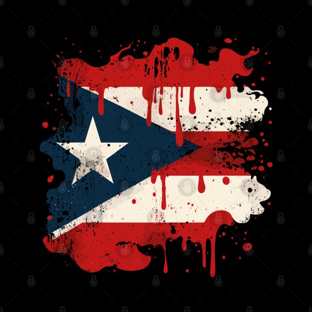 Puerto Rico Grafitti Style Flag Design by DankFutura