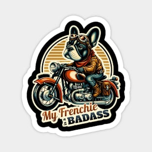 Biker French Bulldog Magnet