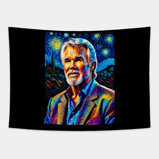 Kenny Rogers in starry night Tapestry