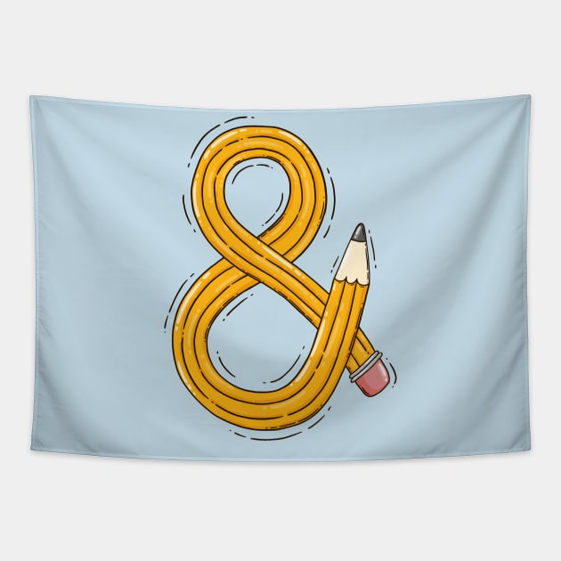 Ampersand. Twisted Pencil Tapestry by Tania Tania