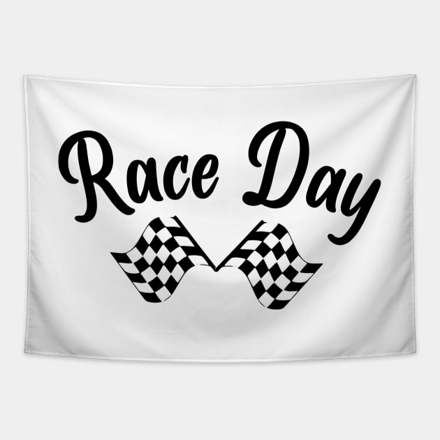 Race Day Flags Tapestry by FamilyCurios