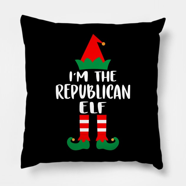 I'm The Republican Elf Family Matching Group Christmas Costume Pajama Funny Gift Pillow by norhan2000