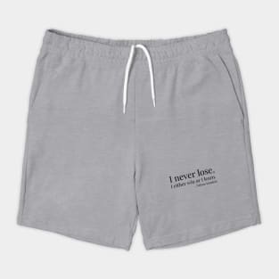 I never lose. I either win or learn. Nelson Mandela Shorts