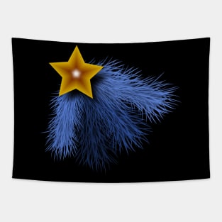 Christmas Blue Tree Decoration Tapestry