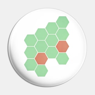 Mint Honeycomb Pin