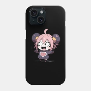 chibi angry anime girl Phone Case