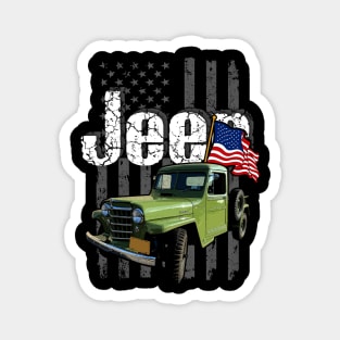 Willys-Overland Truck Jeepcar JEEP Flag Magnet